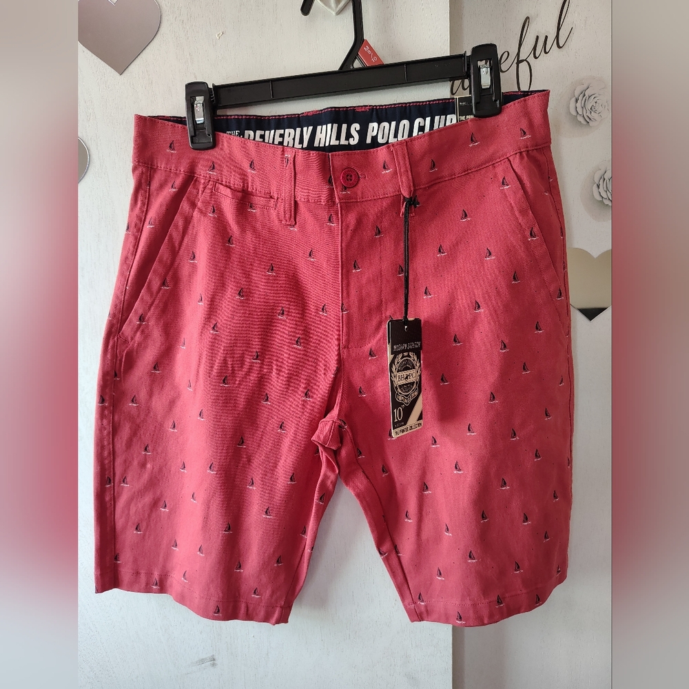Beverly Hills Polo Club Coral Men's Shorts